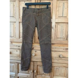 Free People 26 Striped Patchwork Railroad Striped Jeans